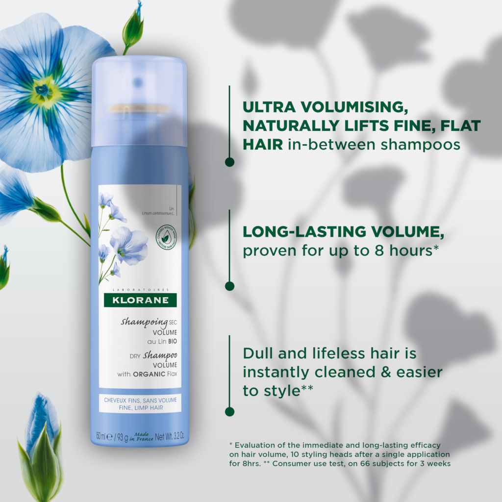 Klorane Dry Shampoo with Organic Flax XL Volume 150ml