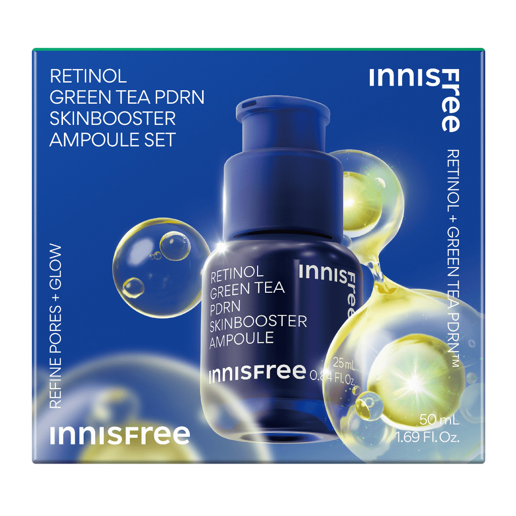 INNISFREE Retinol Green Tea PDRN Skin Booster Ampoule Set