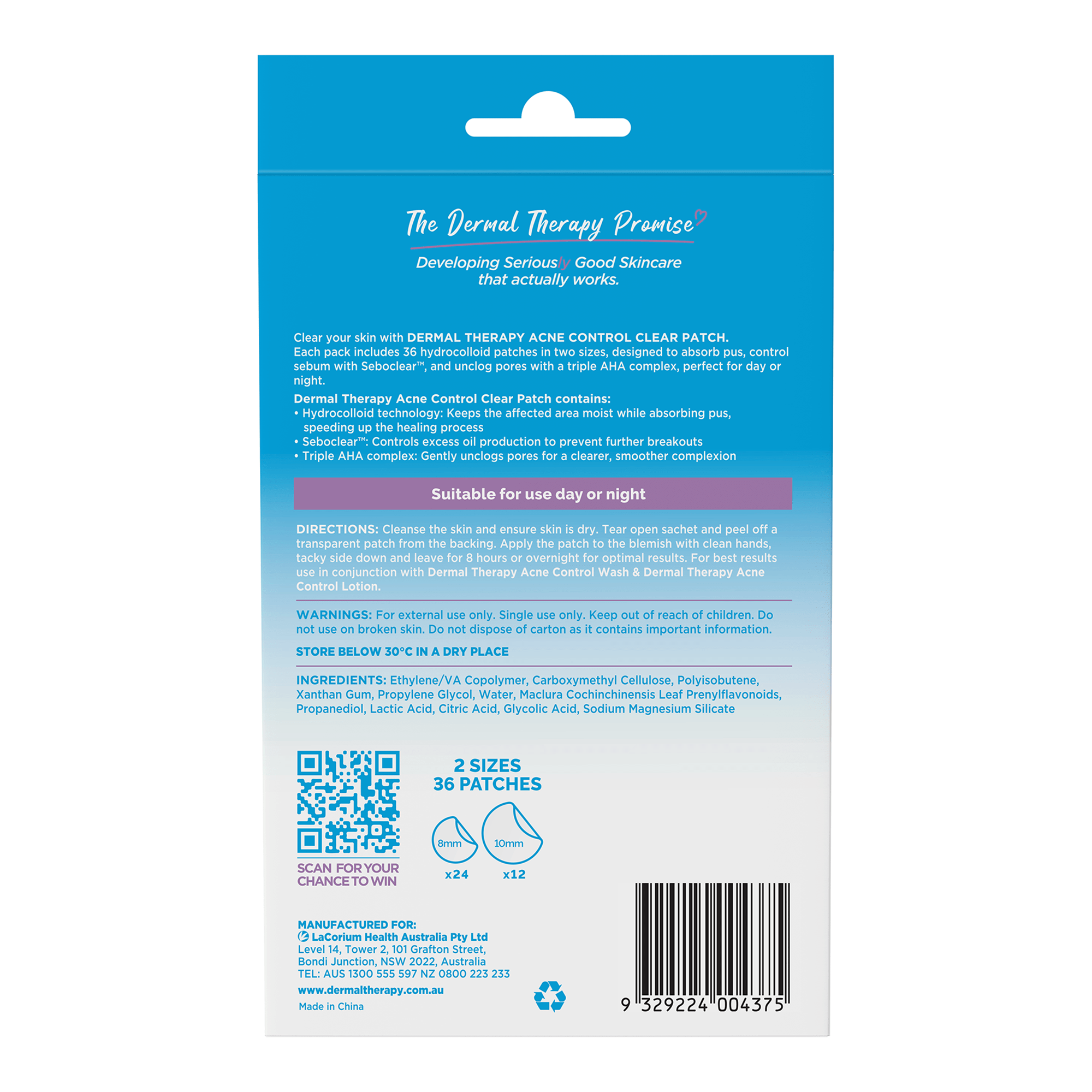 Dermal Therapy Acne Control Clear Patch