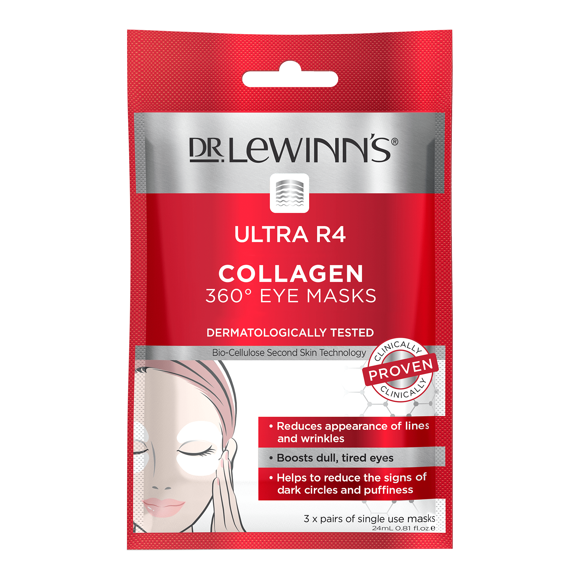 Dr. LeWinn's Ultra R4 Collagen 360° Eye Masks 3pk